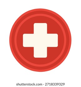 Icono de Vector Primeros auxilios pulsación cruzada