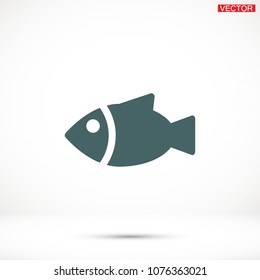 Vector icon a fish 10 EPS