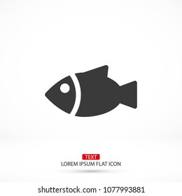 Vector icon a fish 10 EPS