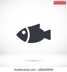Vector icon a fish 10 EPS