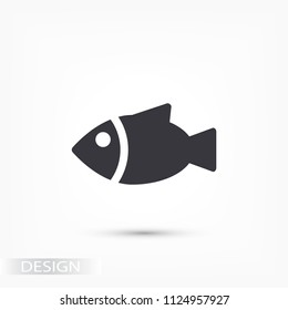 Vector icon a fish 10 EPS