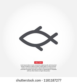 Vector icon a fish 10 EPS