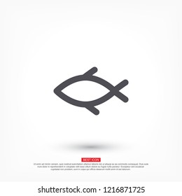 Vector icon a fish 10 EPS