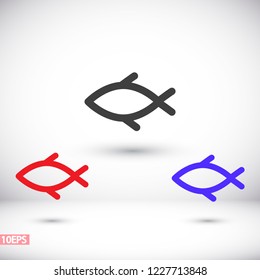 Vector icon a fish 10 EPS