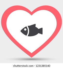 Vector icon a fish 10 EPS
