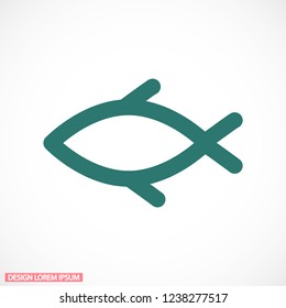 Vector icon a fish 10 EPS