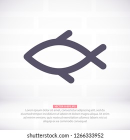Vector icon a fish 10 EPS