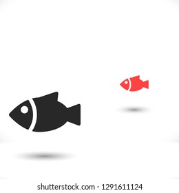 Vector icon a fish 10 EPS