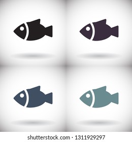 Vector icon a fish 10 EPS
