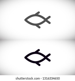 Vector icon a fish 10 EPS