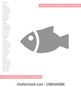 Vector icon a fish 10 EPS . Lorem Ipsum Illustration design