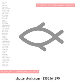 Vector icon a fish 10 EPS . Lorem Ipsum Illustration design