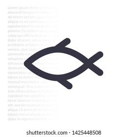 Vector icon a fish 10 EPS . Lorem Ipsum Illustration design