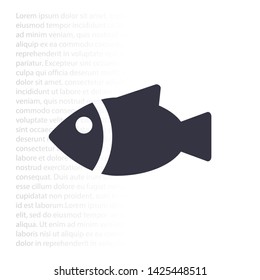 Vector icon a fish 10 EPS . Lorem Ipsum Illustration design