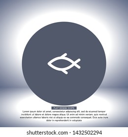 Vector icon a fish 10 EPS . Lorem Ipsum Illustration design