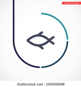 Vector icon a fish 10 EPS . Lorem Ipsum Illustration design