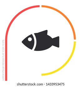 Vector icon a fish 10 EPS . Lorem Ipsum Illustration design