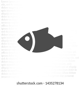 Vector icon a fish 10 EPS . Lorem Ipsum Illustration design