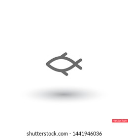 Vector icon a fish 10 EPS . Lorem Ipsum Illustration design