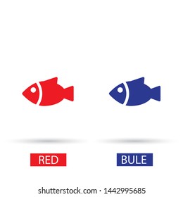 Vector icon a fish 10 EPS . Lorem Ipsum Illustration design