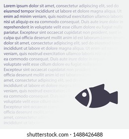 Vector icon a fish 10 EPS . Lorem Ipsum Illustration design