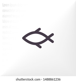 Vector icon a fish 10 EPS . Lorem Ipsum Illustration design