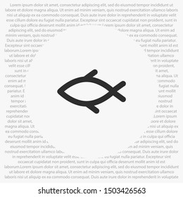 Vector icon a fish 10 EPS . Lorem Ipsum Illustration design