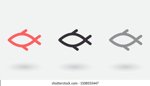 Vector icon a fish 10 EPS . Lorem Ipsum Illustration design