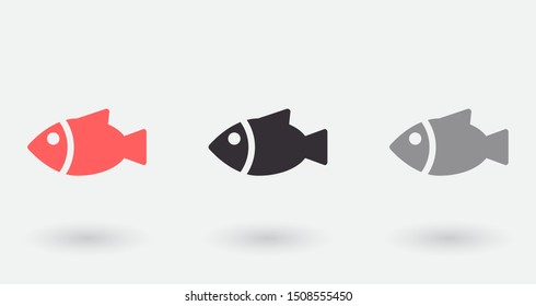 Vector icon a fish 10 EPS . Lorem Ipsum Illustration design