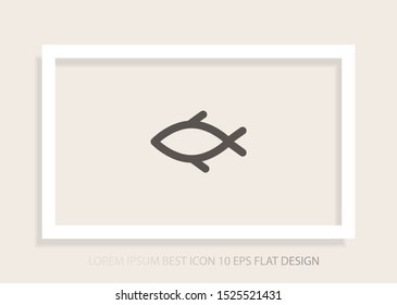Vector icon a fish 10 EPS . Lorem Ipsum Illustration design