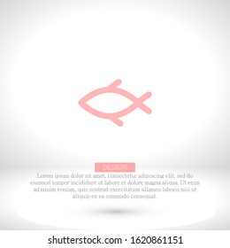 Vector icon a fish 10 EPS . Lorem Ipsum Illustration design