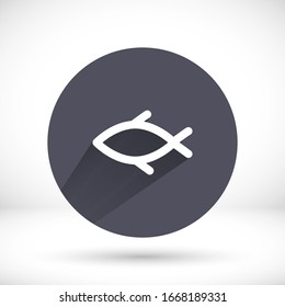 Vector icon a fish 10 EPS . Lorem Ipsum Illustration design