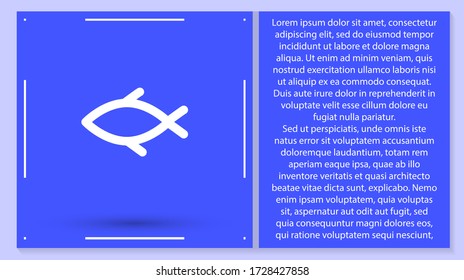 Vector icon a fish 10 EPS . Lorem Ipsum Illustration design