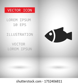 Icono vectorial un pez 10 EPS . Lorem Ipsum Diseño de ilustración