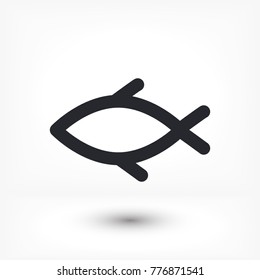 Vector icon a fish 10 EPS