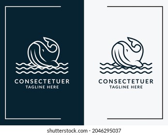 icono vectorial del pescado, ilustración de la plantilla de logotipo