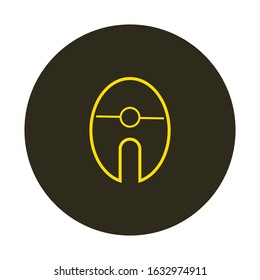 vector icon, fish slice food