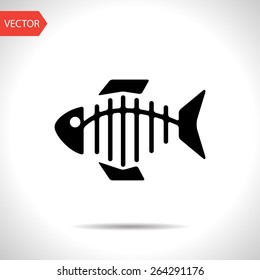 Vector icon of fishbone