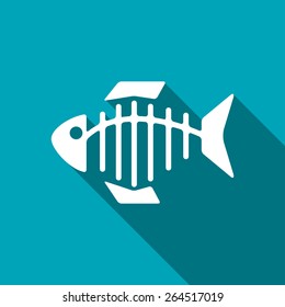 Vector icon of fishbone