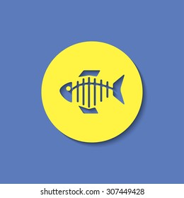 Vector icon of fishbone