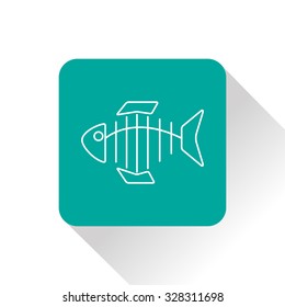 Vector icon of fishbone