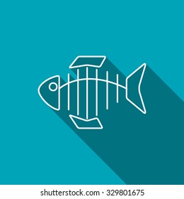Vector icon of fishbone