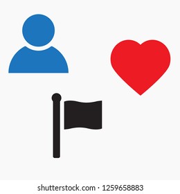 Vector icon flag 10 EPS