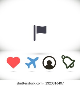 Vector icon flag 10 EPS