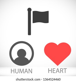 Vector icon flag 10 EPS
