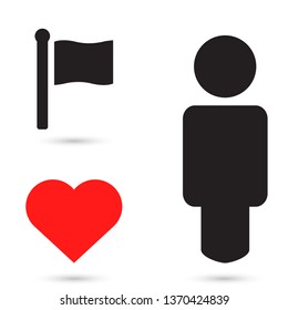Vector icon flag 10 EPS