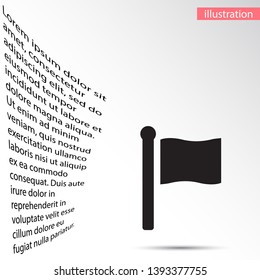 Vector icon flag 10 EPS . Lorem Ipsum Illustration design