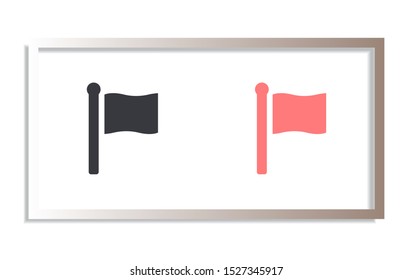 Vector icon flag 10 EPS . Lorem Ipsum Illustration design