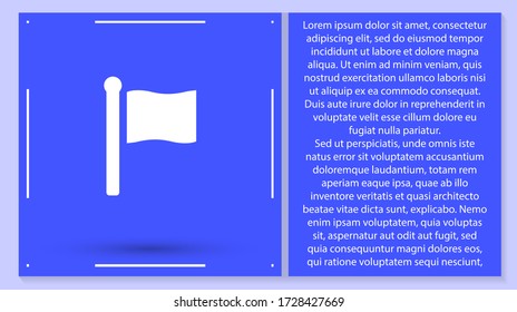 Vector icon flag 10 EPS . Lorem Ipsum Illustration design