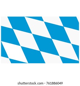 Vector icon flag of Bavaria isolated on white background. Flag federal state of Germany